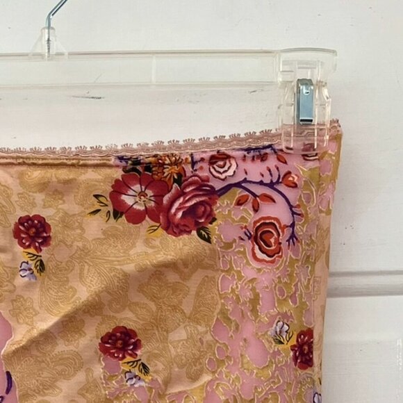 Betsy & Babs Y2K Floral Lined Oriental Style Mini Festival Peplum  Skirt Sz Sm - Picture 7 of 9